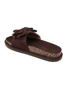 Mules à Nœud Oversize وSemelle Anatomique Liège - بني - مشاهدة 4