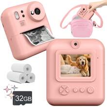 Máy ảnh trẻ em HD 1080P, ảnh siêu nét 48MP, nhẹ và di động, quay video HD 1080P, zoom quang học 8X, chống rung, chụp ảnh hẹn giờ, quà Giáng sinh/sinh nhật, bao gồm 4 cuộn giấy in, thích hợp cho gia đình/bạn bè/người yêu/thanh thiếu niên, du lịch và phiêu lưu ngoài trời (Màu xanh) (Pin sạc 1300mAh) - Nhiều màu-Z700 - Xem 26
