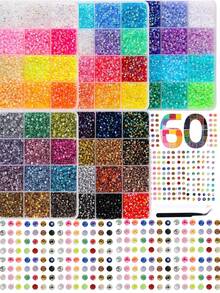 5 Boxes Random Mixed Color Rhinestone Nail Art Decorations, 3D Resin Rhinestones Flat Back, With Tweezers Pen, Suitable For Nail Art Craft, Clothing Fabric Decoration, Multi-Functional DIY Nail Accessories - Multicolor - View 2
