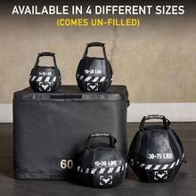 Kettlebell Sandbag - Heavy Duty Sand Weights Bag Training, Strength Training, Workout, Functional Fitness, Adjustable Weight, Durable Training Equipment Home Gym UN - FILLED - Black + 5-10 LBS - View 3