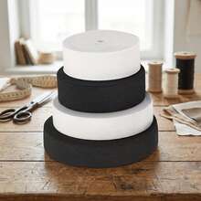 Uiewefy 精细编织松紧带，宽度 0.8/1.2/1.5/2 英寸，厚度 0.05 英寸，长度 11 码，适用于缝制腰带、裤子、服装、DIY 手工艺品，高弹性且经久耐用。 - 五彩繽紛 - 查看 4