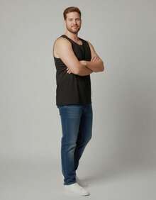 Kit 02 Men's Plus Size T-Shirt Comfortable Breathable Cotton - 黑色 - 查看 3
