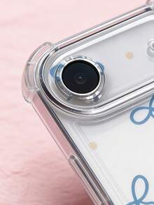 透明防摔气囊手机壳，带蓝色蝴蝶结标语，兼容苹果 7/8/X/XR/XS Max/11/12/13/14/15/16/17 Pro Max、三星 Galaxy A14/A15/A16/A17/A04/A05/A06/A07/A54/A55/A56/A57/A34/A35A/36/A37/S26/S26 Plus/S26 Ultra、12C/13C/14C/15C、荣耀 400/400 Pro/400 Lite/300/300 Pro/200、C85 Pro/C75/C71/C63/C53 - 無色 - 查看 2