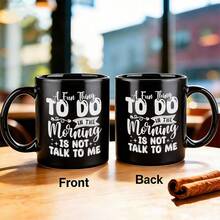 11oz Blakc Ceramic Mugs No Bragging Til Your Dragging Deer Hunting Graphic Design For Outdoorsmen And Hunters Featuring Whitetail Buck With Rifles Forest Background Perfect Birthday Father Day Gift For Men Who Love Big Game Trophy Hunting - màu đen - Xem 3