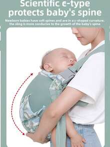 1个婴儿背带背包，适合6-36个月的婴儿（10-30磅），轻便透气，可侧背或前背，可调节，方便侧背和前背。 - 彩色 - 查看 9