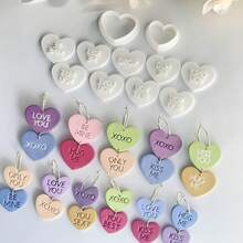 11pcs Valentine's Day Polymer Clay Cutters, Heart Stamp Elements Earring Making Polymer Clay Molds, Plastic Clay Molds For DIY Jewelry And Pendant Making - White - View 7