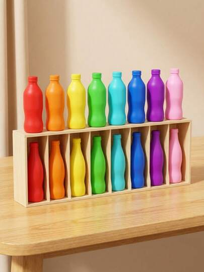 Memory Bottle Color Matching Game - A Strategic Floor Game Suitable For Icebreakers In Classrooms, Family Entertainment, Improving Cognitive Abilities. Perfect Birthday And Holiday Gift, Fun Group Party Game, Unique Christmas Present.