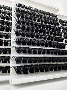 120 piezas de racimos de pestañas gruesas, caja de pestañas de gran capacidad 160d, extensiones de pestañas en racimos rizados, pestañas encantadoras gruesas y rizadas, pestañas dramáticas, racimos de pestañas gruesas de 10-18 mm, pestañas dramáticas de ojos de gato húmedos reutilizables de una sola sección, pestañas postizas delgadas y súper suaves para extensión de pestañas DIY en casa para principiantes, racimos de pestañas, pestañas individuales, pestañas, pestañas postizas, extensiones, pestañas esponjosas - Ver 7