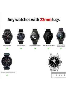 20/22mm Universal Smartwatch Band Compatible With Samsung, Honor - Silicone Strap With Fruit Pattern Compatible With Huawei GT2/GT3, Watch 3/Galaxy - Multicolor - View 7