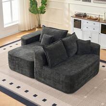 Sofas & Couches - Black + Chenille + 2 Seat + Foam-2 - View 7