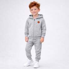 Boys' Basic Winter Set With Zipper - Black, Heather Gray, And Navy Blue - 3 套不同套裝 - 查看 2