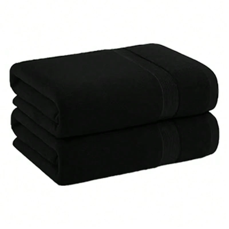 H&R Family Pack 2 Large Bath Towels 100% Cotton Ring Spun Soft Absorbent Towels