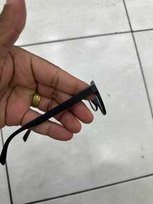 Men's, Women's, Unisex Round Retro Eyeglasses Frame - Black - View 3