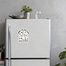 Fashionably Late, Naturally Slow: Dilly Dallying Duck Magnet With Floral Accents, An Illustration-Style Reminder That Taking Your Time Is Okay - A - View 5