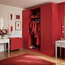 Warm-Toned Gentle Solid Color Wallpaper, Elegant Burgundy Red, Removable & Non-Damaging For Bedroom, Study, Tea Room Decor, 40cm*100/300/500cm 1 Roll - Red - View 6