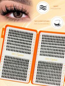 512 sợi mi giả dạng chùm D-Curl, dụng cụ trang điểm DIY thiết yếu, dung lượng lớn, mềm mại và tự nhiên, thân thiện với người mới bắt đầu, dày và bông xốp, bộ mi riêng lẻ, bền lâu và dày dặn, nhiều kiểu dáng, phù hợp cho người mới bắt đầu và sử dụng hàng ngày, thích hợp cho đám cưới, tiệc tùng, cosplay và lễ hội âm nhạc. - Nhiều màu - Xem 5