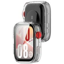Funda protectora de vidrio templado resistente a los arañazos para Watch Fit 3/4/4 Pro, carcasa de material de PC duradero, accesorio protector para smartwatch - Color transparente - Ver 6