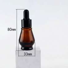 1pc Amber Glass Dropper Bottle (10ml/20ml/30ml), Gourd-Shaped Cosmetic Packaging, For Health, Travel, Personal Care And Beauty Fragrance Storage, Light-Blocking And Leak-Proof Design, Reusable Skincare Essence Container, Travel Accessory - A - View 13