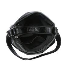Women's PU Rivet Iron Ring Small Accessory Retro Gift Bag, Portable Versatile Large Capacity Crossbody Bag - Black - View 3
