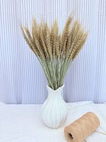 20-200Pcs,17.3Inch Green Wheat, Dried Flowers, Dried Plants, Used For Flower Arrangements In Table Vases, Wedding Flowers, Bridal Bouquets, Home And Office Flowers, And Party Flowers - Green - View 3