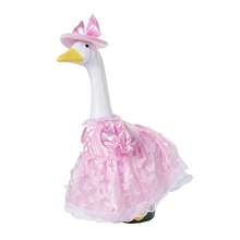 Porch Goose Outfit Set Butterfly Tulle Lolita Dress With Bow Hat For 23'' Porch Goose Country Plastic Cement Statue Costume For Primitive Rustic Summer Outdoor Patio Yard Lawn Decor - 粉紅色 - 查看 3