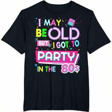 80s Design For Women Rave Outfit & 1980s Fancy Dress T-Shirt - Black - View 9