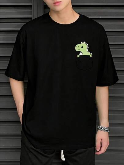 Claim Camiseta de manga corta casual con gráfico de dibujos animados para hombres, regalo para el novio ERSL