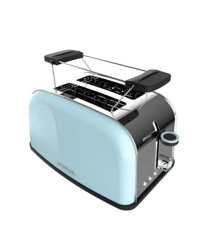  Tostador Vertical de Acero Inoxidable 850W con Ranura Ancha y Funciones Avanzadas de Cecotec