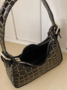 1pc Fashion Stone Texture Shoulder Bag, Handbag - Type 1 - View 4