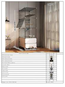 Movable Wheeled Bird Cage, Modular Large Space Aviary For Parrot/Cockatiel And Other Small Birds, Includes Perch - Multicolor - View 14