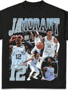 2026Youth Kids Sizes _ Ja Morant Custom Graphic T-Shirt Collection _ Premium Quality Heavyweight Basketball Shirt Retro T-Shirts, Sports Fan T-Shirts, Rapper Graphic T-Shirts, Vintage Hip-Hop Y2K Streetwear For Enthusiasts, Fan Merchandise, Matching Family Outfits, Matching Outfits For Brothers, Matching Outfits For Sisters, Men's And Women's T-Shirts, Boys' And Girls' T-Shirts. - Đen 3 - Xem 8
