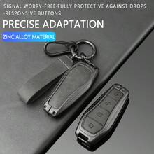 Vỏ bọc chìa khóa xe hơi hợp kim kẽm mới, dành cho các dòng xe BYD 4 nút: Qin PLUS, Tang New Energy, Song Pro New Energy, Yuan PLUS, BYD D1 - Nhiều màu - Xem 3