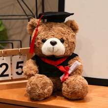 1pc Graduation Gift Plush Teddy Bear Doll, Soft Doll Stuffed Animal, Back To School/Graduation Commemorative Gift For Classmates, Teachers, Birthday - Multicolor - View 14