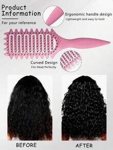 2/4/5/6/11/12件套男女通用美发造型梳套装（新款升级卷发梳、9排尼龙气垫造型梳、蓬松梳、尖尾梳、边缘梳、喷雾瓶、4个鸭嘴夹、美发造型梳套装） - 彩色 - 查看 4