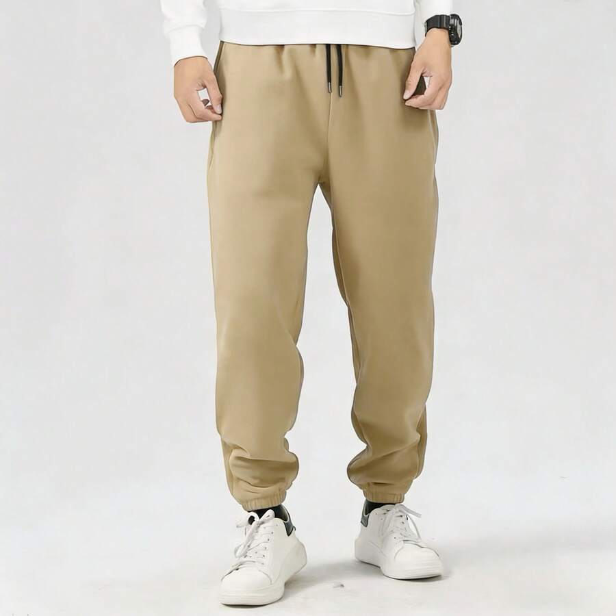 Men's Jogger Sweatpants, Sizes S-XL - Màu Khaki - Xem 1