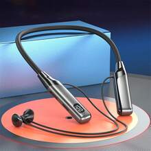 1个磁吸式无线运动耳机，按键控制，柔软硅胶材质，佩戴舒适，可弯曲，颈挂式设计，HiFi立体声，无线音乐耳机 - 查看 16