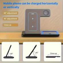 15W 三合一无线充电底座，兼容 17/16/15/14/13/12/11/Pro/Max/XS/XR/X/8/Plus、11/10/9/8/7/6/5/4/3/2/SE/Ultra、Pro2/Pro4/3/2/1，支持快速充电 - 彩色 - 查看 7