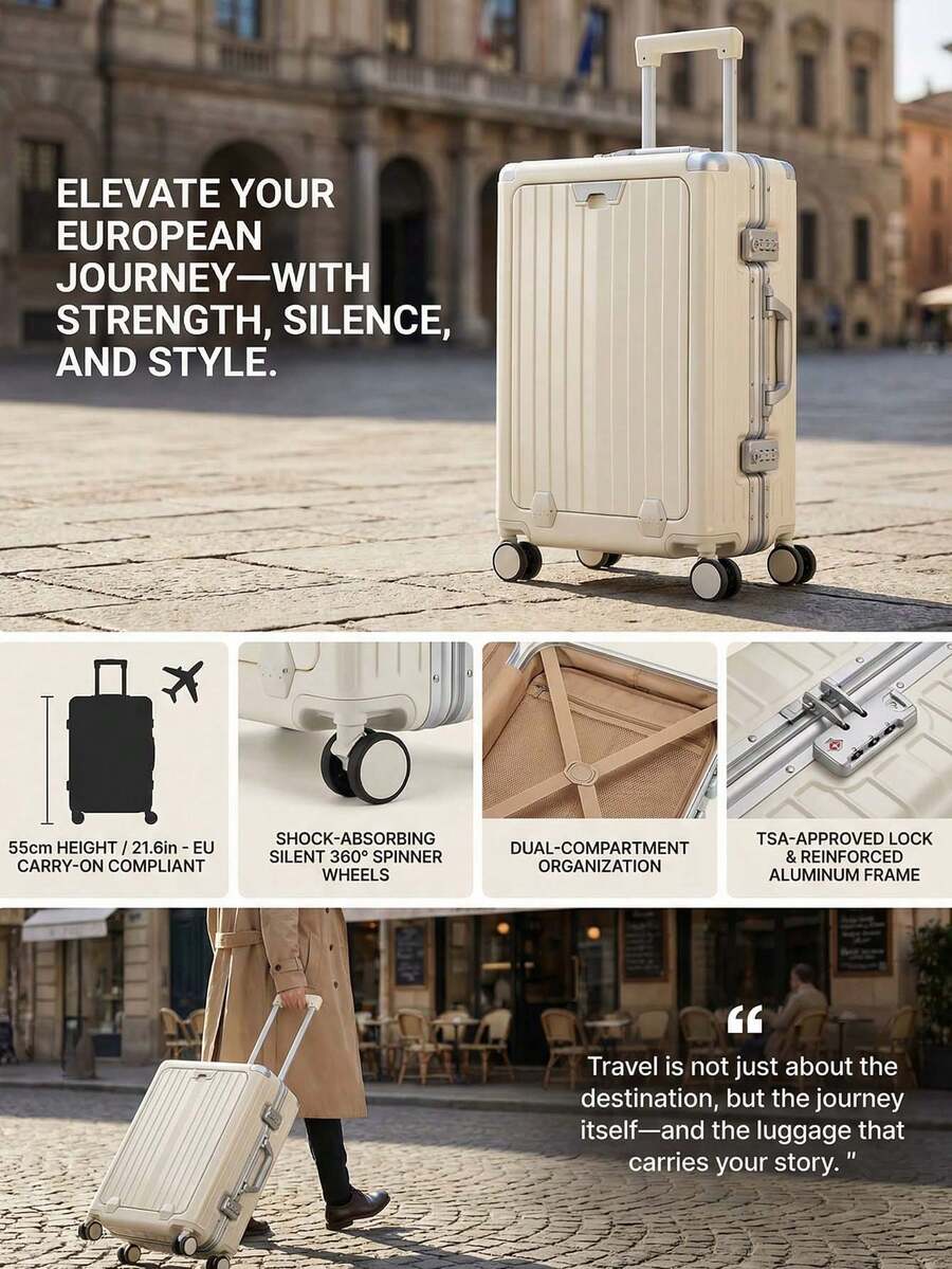 1 Vali xách tay đa năng 20 inch, mở phía trước: Tiện lợi và hiệu quả khi sử dụng mọi lúc, vỏ cứng bền chắc chống va đập, di chuyển êm ái và nhẹ nhàng, thiết kế khóa kéo đôi tiện lợi, giúp bạn rảnh tay khi di chuyển, không gian bên trong rộng rãi, quà Giáng sinh, quà Valentine, quà năm mới 2025, vật dụng thiết yếu cho du lịch mùa đông! Thích hợp cho các chuyến công tác, du lịch ngắn hạn, đi lại của sinh viên. - 29 Trắng - Xem 1