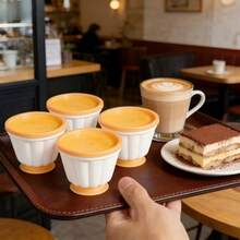 2个/4个/8个，布丁/果冻模具，甜点模具，慕斯蛋糕模具，塑料烘焙工具，适用于制作果冻、意式奶冻、奶油果冻和巧克力甜点。 - 彩色 - 查看 8