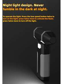 手持迷你风扇，无线吹风机，除尘器，吹雪器，吹叶器，高速风扇，便携式可充电风扇，配备2节3000mAh电池 - A款 - 查看 4