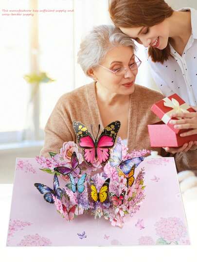 1pc SwammCard 3D Pop-Up Greeting Card With Envelope - Floral Design For Teachers, Parents, Grandparents & Friends - Perfect For Birthdays, Mother's Day, Thanksgiving, Christmas & More, Thanksgiving Occasion, Christmas Occasion, Birthday Occasion, Grandparents Day Occasion, Retirement Occasion