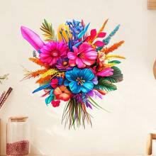 1 pieza Pegatina decorativa floral vibrante, adecuada para decorar la sala de estar, el dormitorio, el estudio, la oficina, agregando un toque de color único - Unitalla - Ver 5