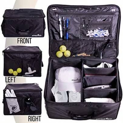 Golf Trunk Organizer Stoe - Car Golf Locker To Store Golf Accessories Collapse Wen Not In Use