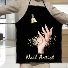 1pc Gold High-Quality Hand-Shaped Apron, Suitable For Cooking, Baking, Fruit Picking, And Manicurists - 1pc Gold Nail Polish - View 6