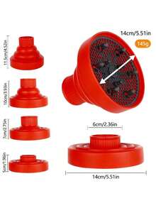 Foldable Hair Dryer Diffuser Attachment, Portable Silicone Diffuser, Suitable For Curly Hair, Ideal For Travel, Salon And Home Use - Multicolor - View 18