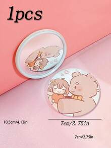 1个可折叠高清公主化妆镜，适用于宿舍、客厅、卧室和浴室。家居装饰。旅行配件，适用于婚礼、派对、生日等场合。适合送给男士、母亲、父亲、挚友和老师。新年礼物。装饰品，趣味礼物 - 綠色 - 查看 9