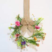 1/2 pièces Couronne de bougie en marguerite artificielle d'été, support de bougie de table de fête de mariage, décoration florale, décoration de porte, décoration de table à manger, décoration de maison, centre de table d'été/de mariage, jardin d'été et pelouse extérieure, décoration d'anniversaire, rentrée scolaire, cérémonie de remise des diplômes, convient pour le salon, la chambre à coucher, la salle à manger et plus encore - A - Voir 5