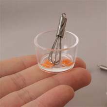8pcs/Set Miniature Creative Kitchen Scene Accessories - Mini Egg Beater Egg Decorations - Realistic Food Model DIY Props - Egg - View 3