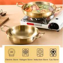 Olla Ramen coreana duradera de acero inoxidable, olla portátil para Pasta, fideos, mariscos, multiusos para el hogar y herramientas de cocina al aire libre - Ver 7