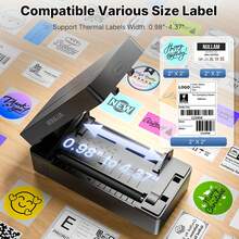 RONGTA Thermal Label Printer RP425 - Inkless Desktop Printer, Compatible With Mobile Phones And Computers, Ideal For Printing Shipping Labels For Home/Warehouse/Small Business, Compact Desktop Printer - Black - View 5